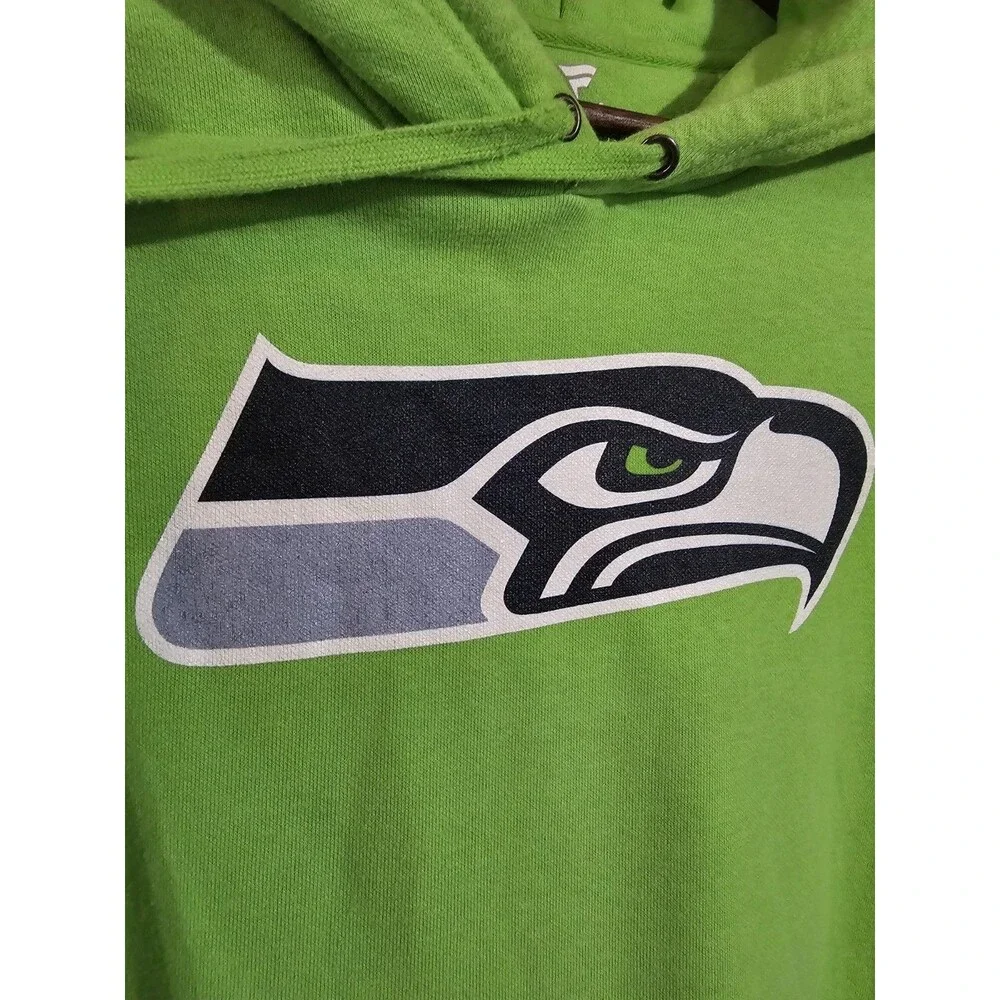 Fanatics Seattle Seahawks Action Green Primary Logo Pullover Hoodie Men's Large